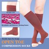 Open Toe Compression Socks 2 Pairs 15-20mmHg Support Circulation Medical