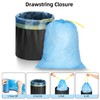 O2frepak 125Liter Large Kitchen Drawstring Trash Bags,Heavy Duty,Tasteless,Strong and 80x100cm