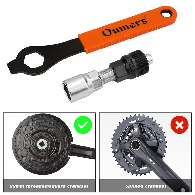 Oumers Crank Puller Tool for Bicycle, Bicycle Crank Puller +