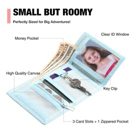 Lamumu Kids Wallet, Little Girls Wallet for Kids, Small Kids Wallet for Girls Zipper, Teen Wallet for Teen Girls, Luminous Wallet with Magic Sticker, Novelty Childrens Wallet with Coin Pocket