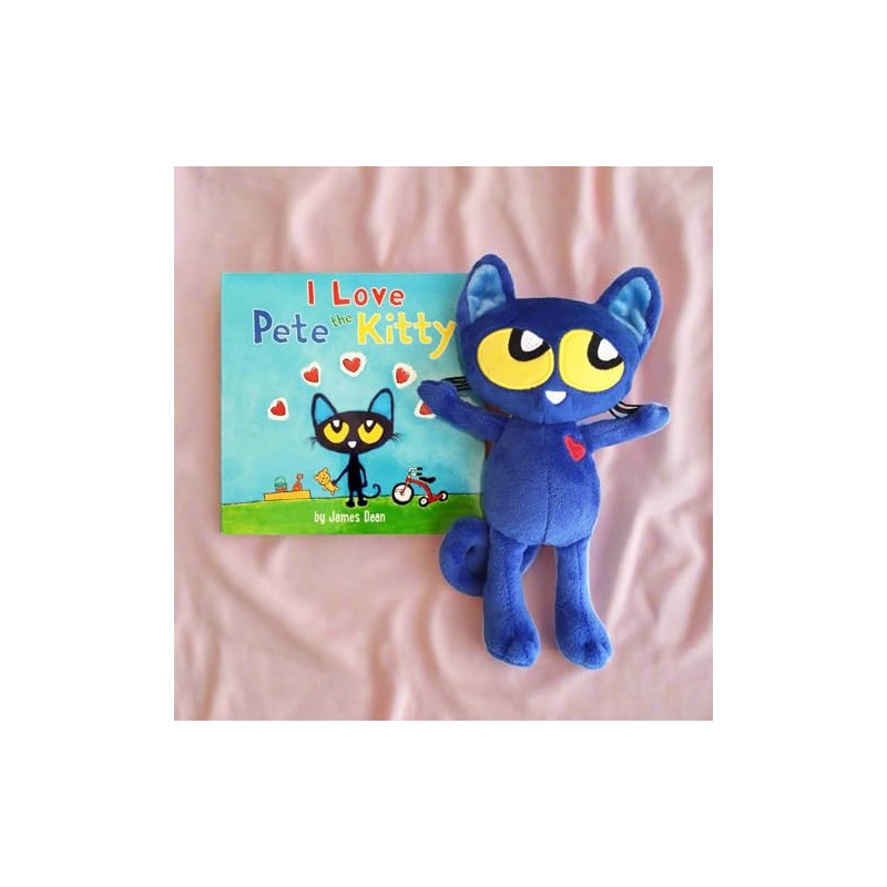 MerryMakers Pete the Kitty Plush Doll, 8.5-Inch