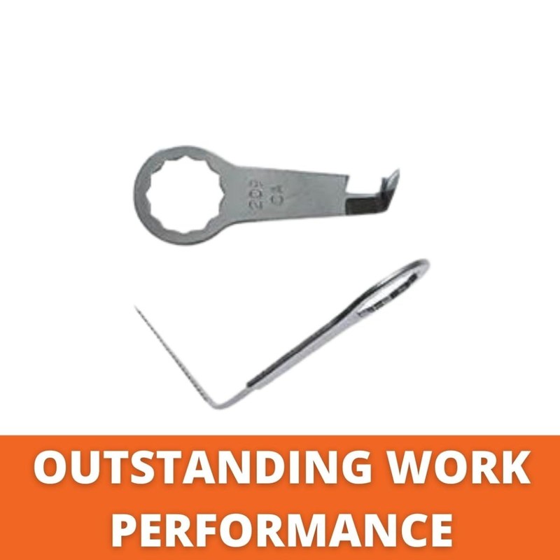 Fein L-Shaped Cutting Blade for Precision Work - Serrated Design