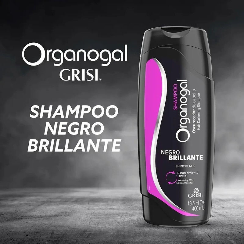 Shampoo Grisi Organogal Negro Brillante 400ml