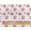Christmas Fabric - Gold Glitter Star & Snowflake on Cream