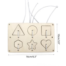 Kids Busy Board Montessori, Accessories Educational Sensory Toy, Portable Sensory Plane Travel Toy Creative Activity Part, Wooden Board DIY Shape Matching Center Board Accessories