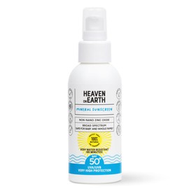 Natural and Vegan SPF 50+ Mineral Sunscreen for Full Body - Water Resistant (80 Minutes), Unscented, Titanium Dioxide FREE - Safe for Newborn and Whole Family - Non-Nano Best Sunscreen,100ml