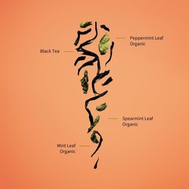 Eshai Palestinian Mint Tea (Shai bil Na’na’) - Black Tea with Mint - 100g Canister Loose Leaf Tea