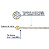 Foset FGA-40X, Manguera flexible de 400cm para gas, trenzado de