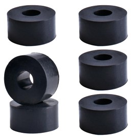 YOUFEN Multi Purpose Rubber Spacer 1 Inch OD x 3/8 Inch ID x 1/2 Inch Thickness, Rubber Washers 6 Pcs Anti Vibration Black Flat Washers Bushings for Screws Bolts Home Car Accessories