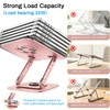 360°Rotating Laptop Stand, Ergonomic Adjustable Foldable Notebook Riser, Metal Computer