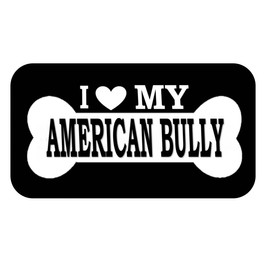 thatlilcabin - I Love My American Bully 8" AS1318 car Sticker Decal