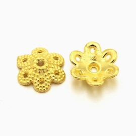 80 x Bead Caps 10 mm Spacer Beads Brass Metal Beads Gold Beads End Caps Spacer Beads Caps for Bracelets for Crafts Beads Set