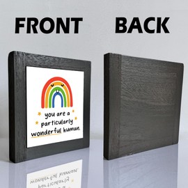 You Are a Particularly Wonderful Human, Inspirational Signs, Wood Box Décor, Inspirational Gifts For Friends Colleagues, Thank You Gift, Suitable For Office Desktop Bedroom Living Room