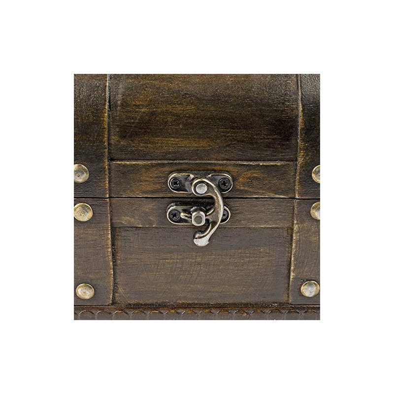 Treasure Chests | Varnished Wood | With Metal Flip Closure