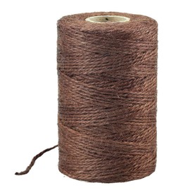 KINGLAKE 328 Feet Natural Jute Twine Best Arts Crafts Gift Twine Christmas Twine Durable Packing String,Coffee