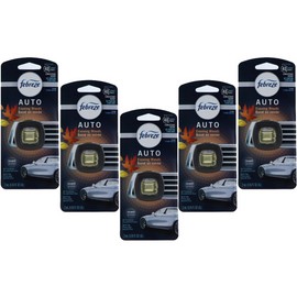 Febreze Car Vent Clip Air Freshener, Evening Woods Pack Of 5 - 0.06 Floz Each
