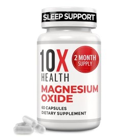 10X Health System- 10X Health Cápsulas de Citrato de Magnesio Suplemento de Magnesio para Adultos para Apoyar el Sueño, Diversión Muscular            