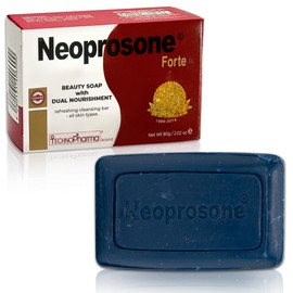 NEOPROSONE Jabón Exfoliante y Blanqueador en Barra  Exfoliante facial y corporal con granos de albaricoque  Reduce manchas oscuras e impurezas,...    