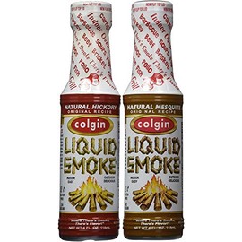 Colgin Hickory & Mesquite Liquid Smoke (4 oz each) Bundle for Home Cooks & BBQ Enthusiasts - Ideal Liquid Smoke for Cooking - Bold Texas Smokehouse Flavor for Meats, Sauces, & Sides (2 pack)