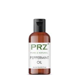 PRZ Peppermint Essential Oil - Pure Natural & Therapeutic Grade Oil for Aromatherapy Body Massage, Skin Care & Hair Care, 50 ml