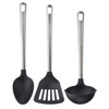 Ikea DIREKT 3-piece kitchen utensil set, black/stainless steel