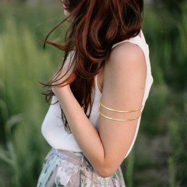 CHTRYTOM Gold Arm Cuff Upper Arm Band Cuff Bracelet Bangle for Women Adjustable Armband Greek Arm Cuff Goddess Jewelry Set