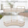 2 Tier Corner Bathroom Countertop Organizer Space Saving Easy Assembly