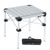 iClimb Lightweight Stable Alu. Folding Square Table Roll Up Top