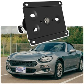 Anti-Theft License Plate Holder Compatible with Fiat 2016-up 124 Spider, Front Grille License Plate Bracket Mounting Kit, No Drill Bumper Frame