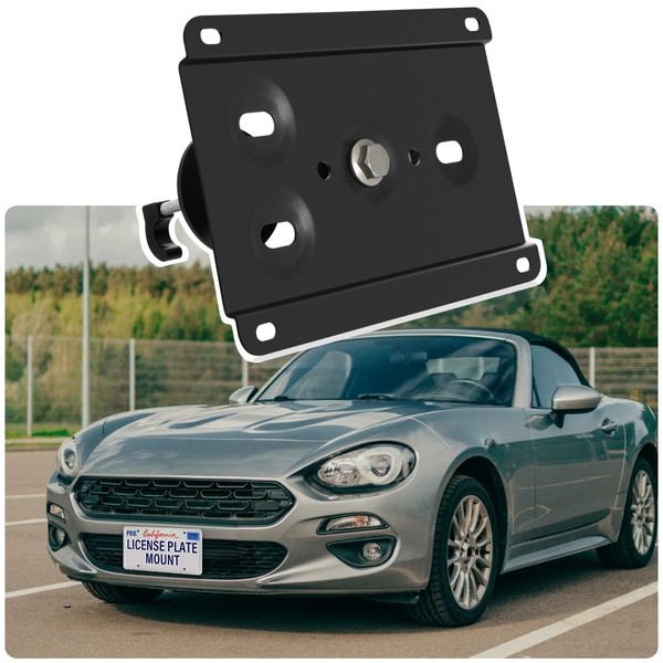 Anti-Theft License Plate Holder Compatible with Fiat 2016-up 124 Spider,