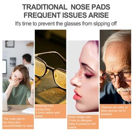 yueerbao Glasses Nose Pads, 25 Pairs of Anti Slip air Chamber Soft Silicone Eyeglasses Nose Pads Repair kit, Including Screwdriver, Small Screws, Tweezers, Cleaning, Glasses and Sunglasses Replacement kit