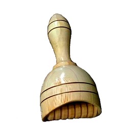 COVERBAGBCN Medium Swedish Cup with Wooden Roller for Maderotherapy Massage Anti-Cellulite Firming
