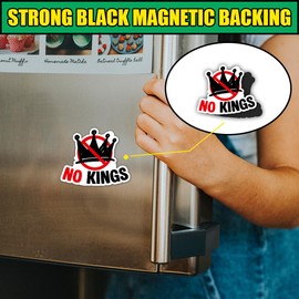 BAVAHA No Kings Since 1776 Magnetic Bumper Sticker Resist Protest 8647 FDT Magnet Social Justice Equality Human Rights Magnet Political Gifts Decorations Car Fridge Locker Gifts for Friends Coworker