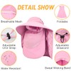 Sun Hats for Men Women Detachable Face Cover Wide Brim