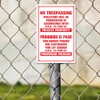 Berylunx 3 Pack 12" x 16" No Trespassing Violators Will