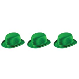 Beistle S30741AZ3 Green Vel-Felt Derbies (3 Piece), OSFM