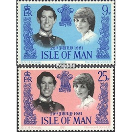 Prophila Collection GB Isle of Man 194-195 (Complete Edition) Mint NH 1981 Prince Charles and Lady Diana (Stamps for Collectors) British Royal House (Diana, Charles, Elisabeth ..)
