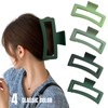 5 Inche Gradient Green Extra Large Claw Clips for Thick