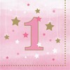 One Little Star Girl 1st Birthday Napkins, 48 ct