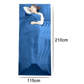 Queta Sleeping Bag Travel Sleeping Bag with Carry Bag Ideal for Indoor Hostels Mountain Huts Youth Hostels Camping Outdoor Activities etc. Mysterious Blue