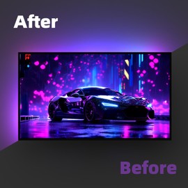 Neonaze TV backlights，4k30Hz sync Box，Lights That sync with Picture,Follow The Audio Rhythm，Game Accessories，for 50-70-inch Screens,