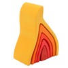 5pcs Fire Flame Element Stacking Toys Wooden Stacker Nesting Building