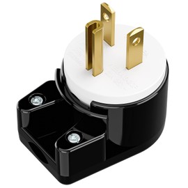 [3-Pack] USA 3-Prong Male AC Plug, Right Angle ETL Nema 6-20P 3 Pole DIY Rewirable, 20A 250V USA 3Pin AC Connector, 8 Direction Rotatable Plug