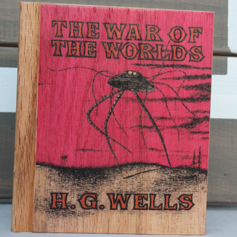 Classic SciFi 6pc Solid Wood Book Coaster Set