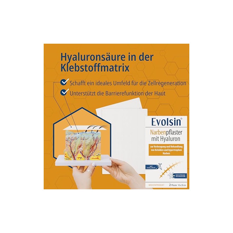 Evolsin Scar Patch with Hyaluronic & Patchtronic - For Surgical