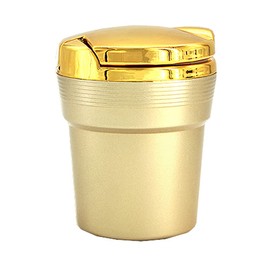 F68DS Car Ashtray with Lid LED Lighting Drink Holder Portable Ashtray for Travel Home Office Car