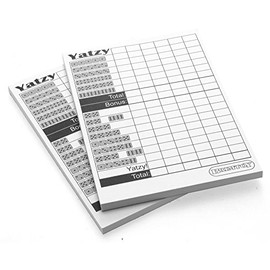 Brimtoy Yatzy Score Sheet Cards X 2 pads (100 sheets)