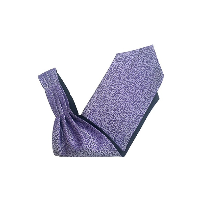 Great British Tie Club Men's Purple & Silver Leopard Print