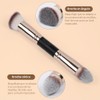Maange 12pcs Brochas Maquillaje Doble Punta Esponjas Pulir Líquidos Cremas
