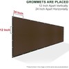 SHADEWIZ 7' x 9' Custom Size Brown Privacy Screen Fence